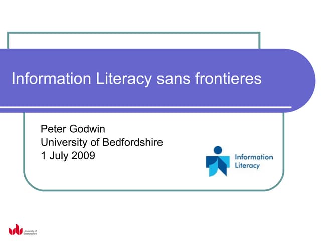 Information Literacy sans frontieres