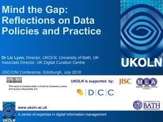 Mind the Gap: Reflections on Data Policies and Practice