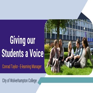 Giving students a voice - City of Wolverhampton College