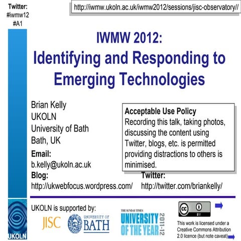 Identifying and Responding to Emerging Technologies