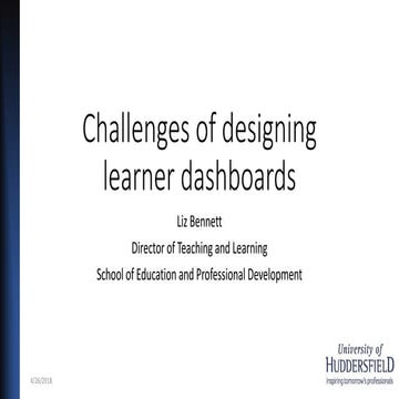 Challenges of designing learner dashboards