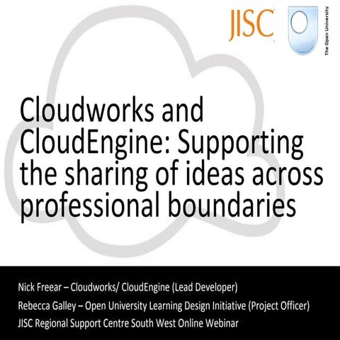 CloudEngine: Supporting the sharing of ideas across professional boundaries