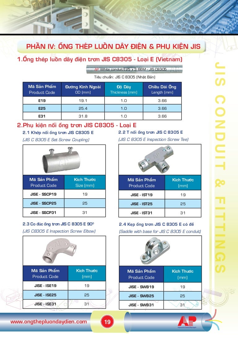 Jisc8305 panasonic white steel conduit gi conduit ống luồn dây đi…