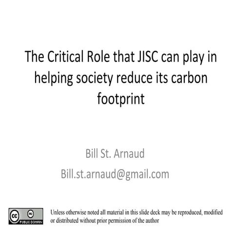 JISC  Green IT parallel session April 10