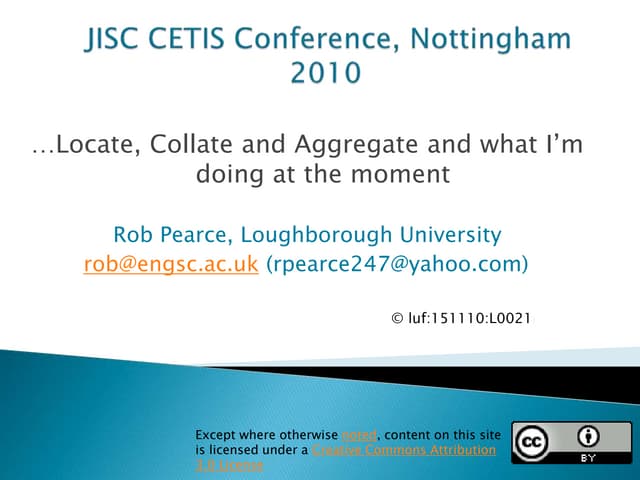…Locate, Collate and Aggregate 