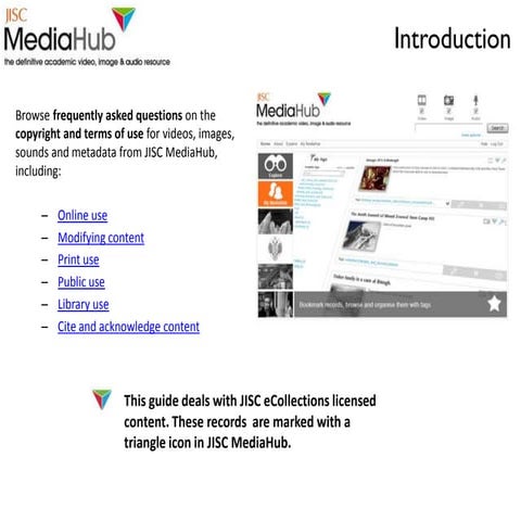 Jisc eCollections Terms of Use