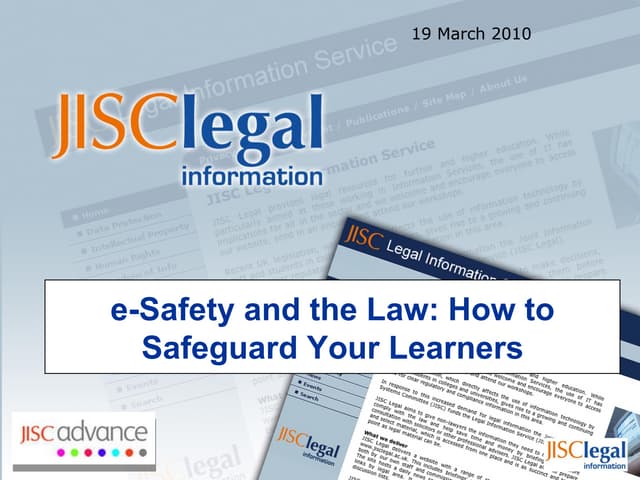 JISC Legal e-Safety Presentation