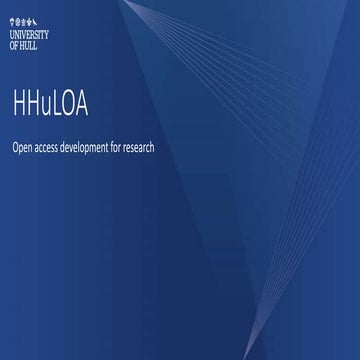 Chris Awre - HHuLOA update - Jisc open access community workshop - July 18th ...