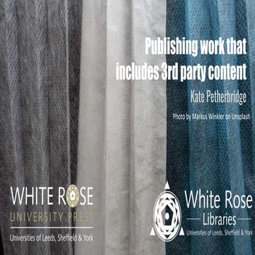 Publishing work that  includes 3rd party content