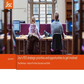 Jisc's FE and skills strategic priorities and opportunities to get involved