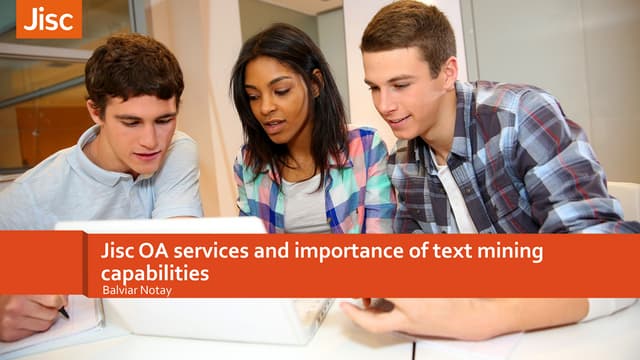 Jisc Text Mining Capabilities