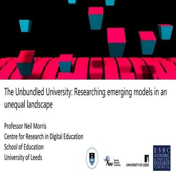 Models for unbundling university learning and teaching provision