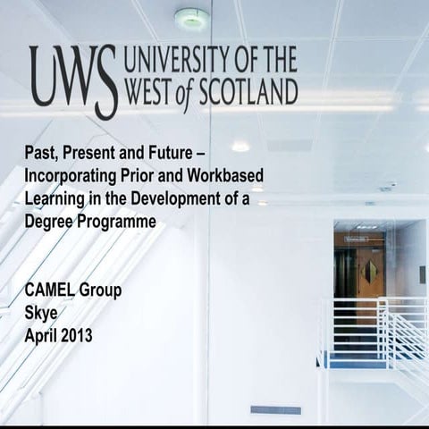 JISC Maturity Toolkit UWS Presentation Skye, April 2013 [original: Lea McKay]