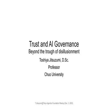 Trust and AI Governance: Beyond the trough of disillusionment