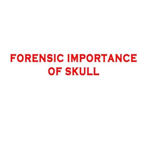identification of Race in Forensic medicine
