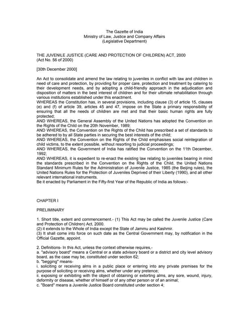 Essay on youth criminal justice act