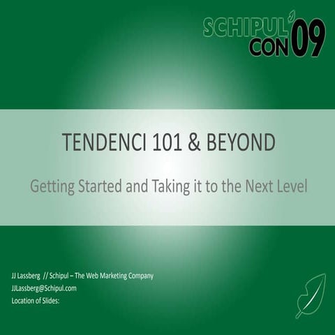 Intro To Tendenci - JJ Lassberg