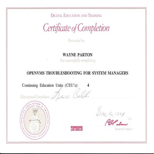 1294   digital - open vms system mngmt