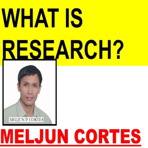 MELJUN CORTES  research lecture series.