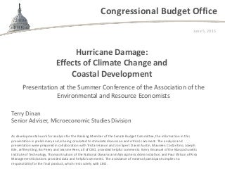 Hurricane Damage: Effects of Climate Change and Coastal Development