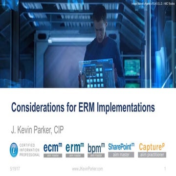 Considerations for ERM Implementations