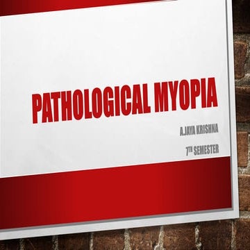 Pathological Myopia