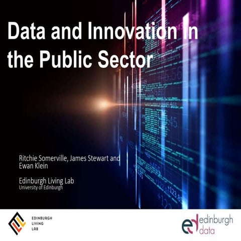 Data and Innovation in the public sector