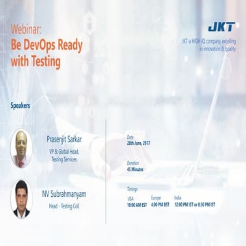 Webinar: Be DevOps Ready with Testing 20170628 0656 1