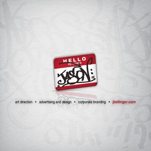 Jason Bellinger, Senior art director