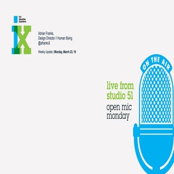 Five Things You Should Experience This Week: 3.23.2015 #OpenMicMondays #5TYSE