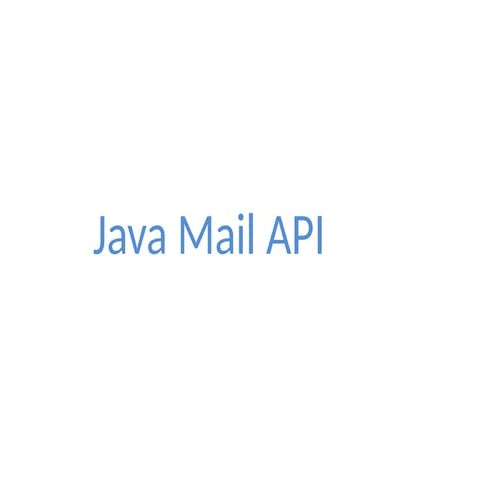 Java Sending mail | PPTX