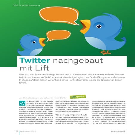Java Magazin 5 / 2010 - Twitter nachgebaut mit Lift
