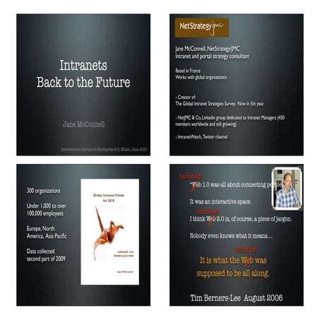 Jane Mc Connell - International Forum on Enterprise 2.0 - Intranet 2.0