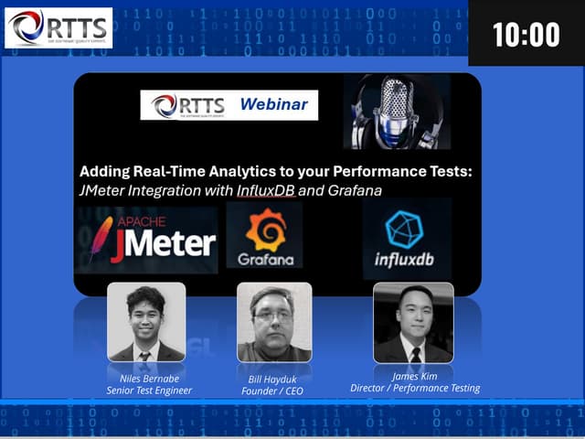 JMeter webinar - integration with InfluxDB and Grafana