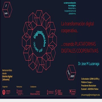 Cooperative entrepreneurship & Platform Coops | PDF