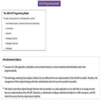 API de JMS para programación asíncrona y consumo de buckets