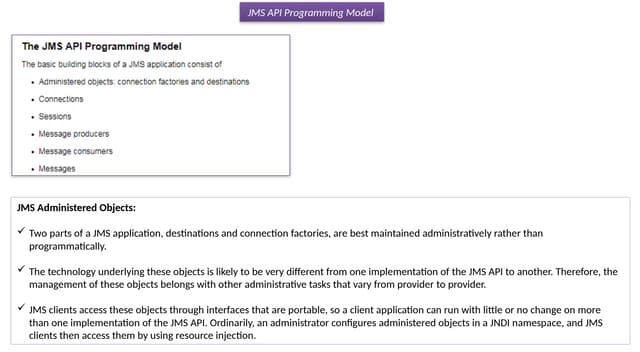 API de JMS para programación asíncrona y consumo de buckets