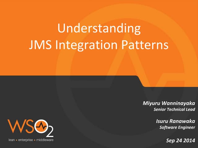 Understanding JMS Integration Patterns 