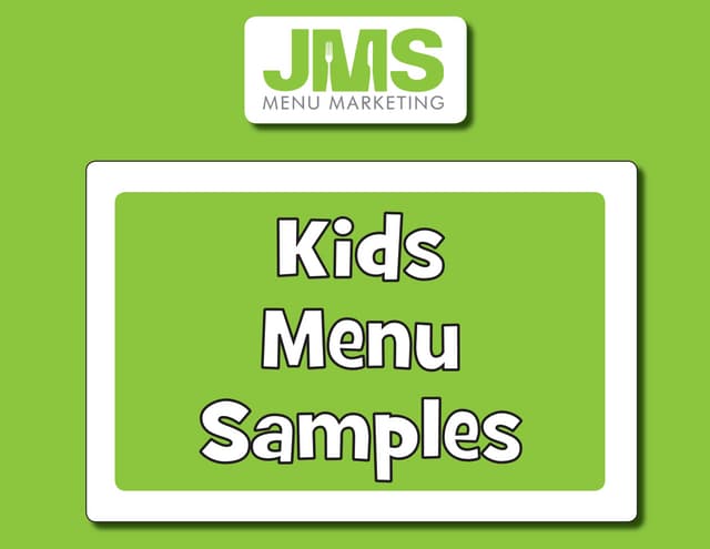 Custom Kids Menus/Activity Sheets S...