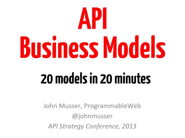 API Business Models