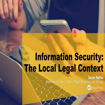 Information Security: The Trinidad & Tobago Legal Context