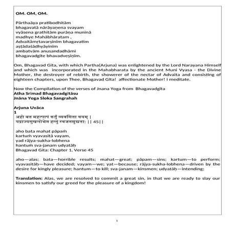 jnana yoga chanting-Bhagavad Gita - Song of the Lord Sri Krishna.doc