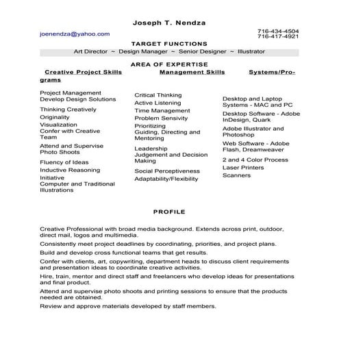 J Nendza Marketing Plan