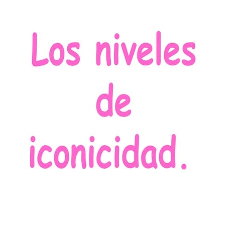 Niveles de iconicidad.