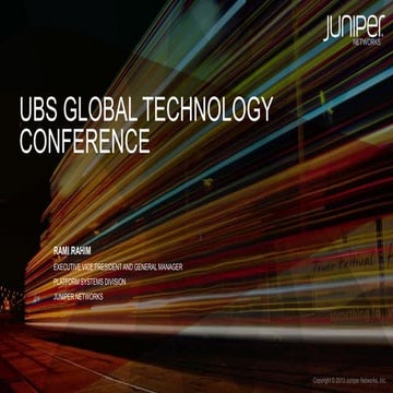 Barclays 22nd Annual Global Technology Conference UBS 2013 Global Technology Conference | PPT