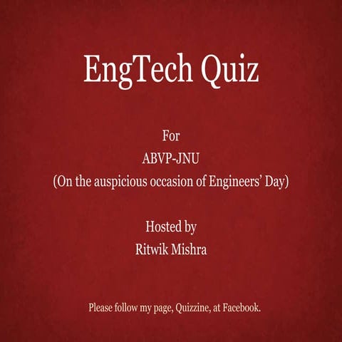 Engineering Tech quiz