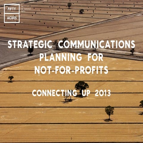 Strategic communications planning for not-for-profits - Jo Scard
