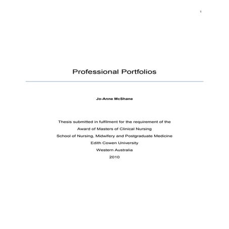 Portfolios thesis | PDF