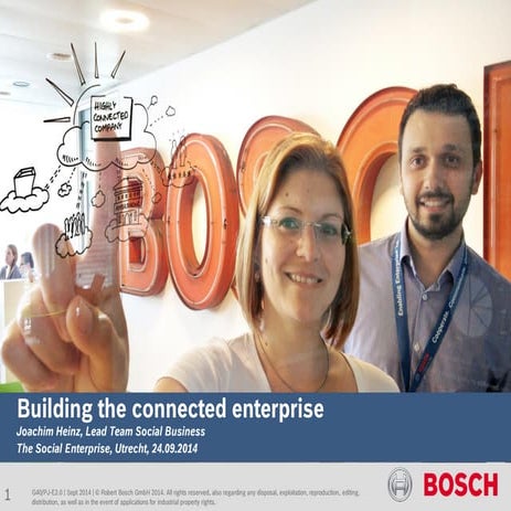 De Bosch reis naar een social business Joachim Heinz