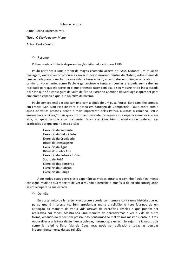 Ficha De Leitura Joana Lourenco